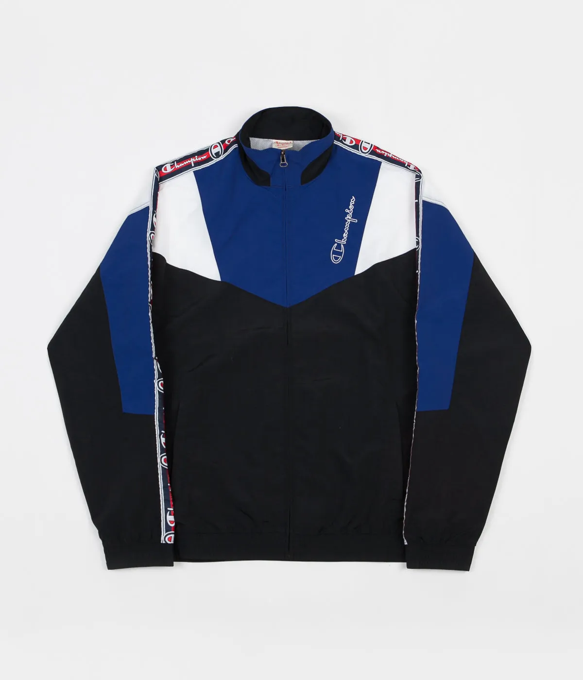 Champion Full Zip Tracksuit Jacket - Black / Blue / White