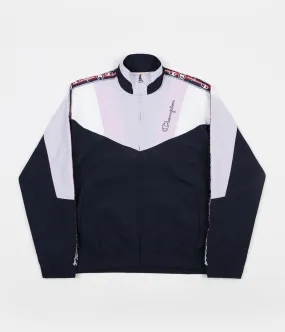 Champion Full Zip Tracksuit Jacket - Navy / Lilac / White