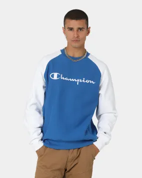 Champion Reverse Weave Raglan Crew Living In Blue