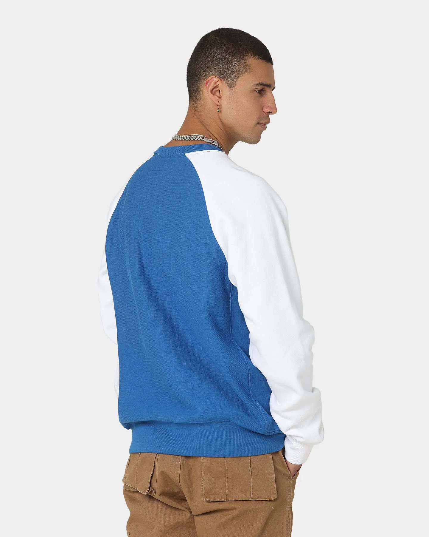 Champion Reverse Weave Raglan Crew Living In Blue