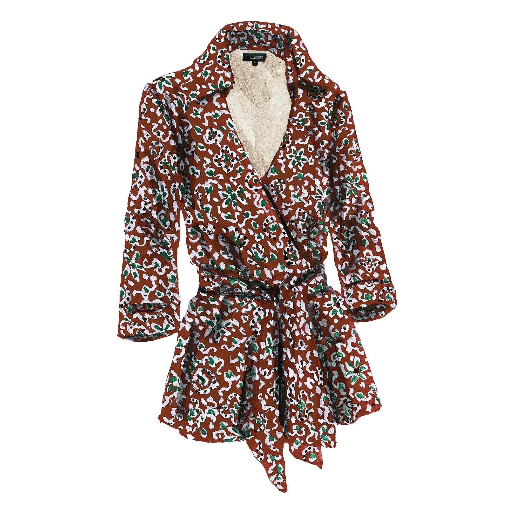 Chloe's Marvelous Printed Wrap Blouse