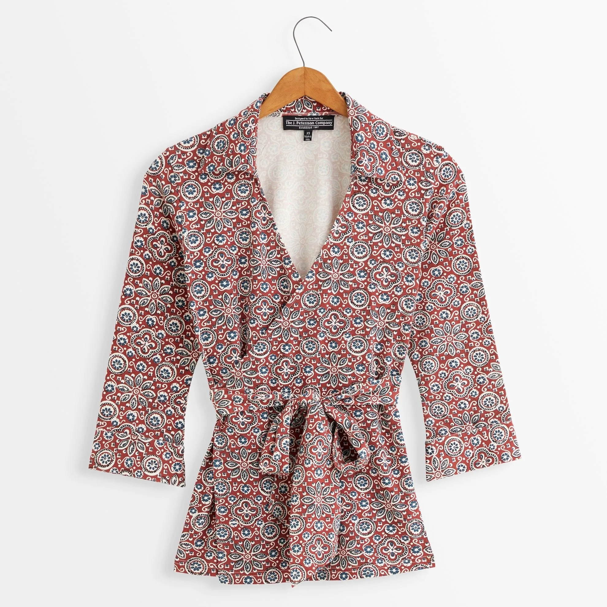 Chloe's Marvelous Printed Wrap Blouse