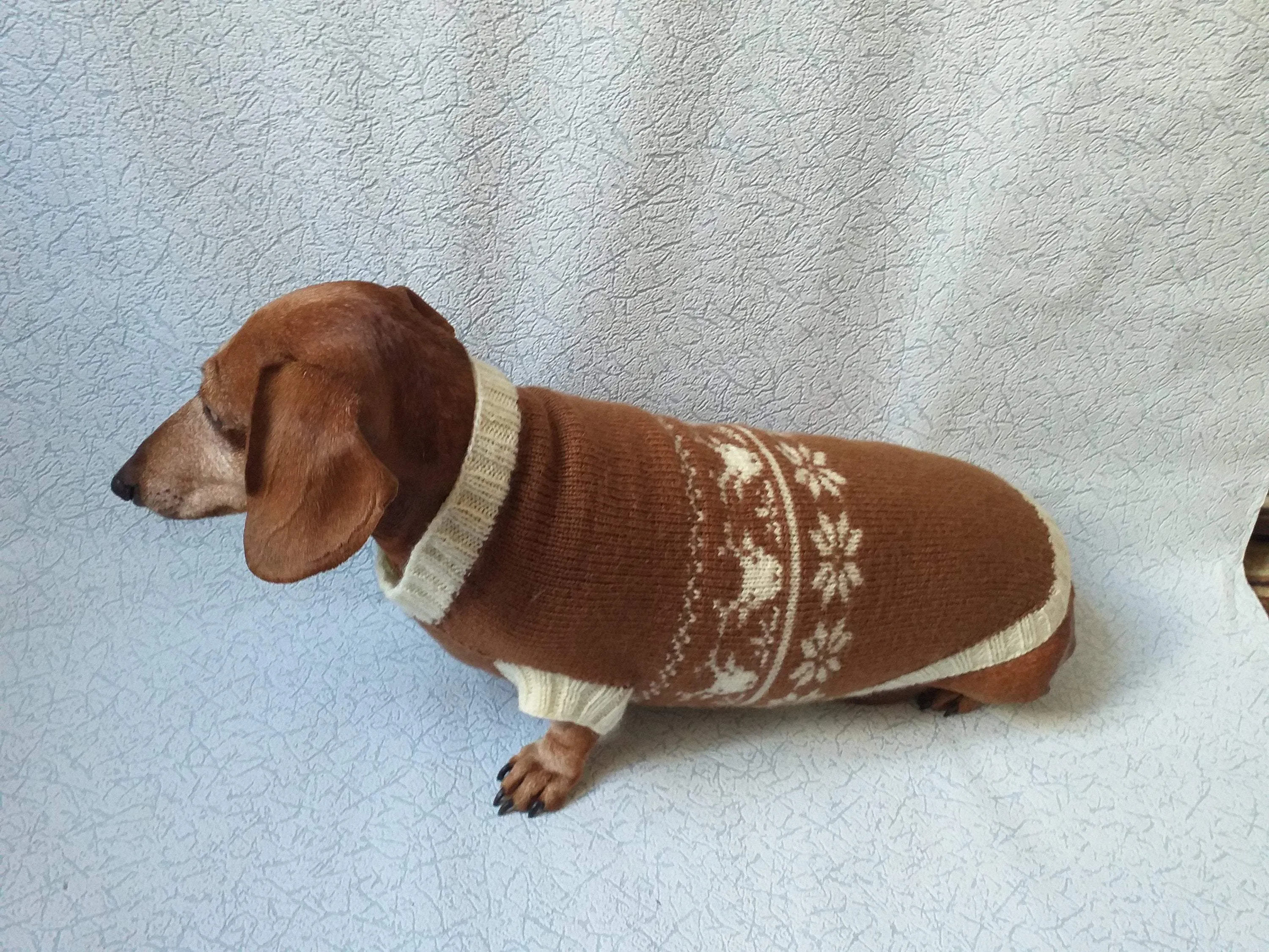 Christmas Dachshund Deer Sweater