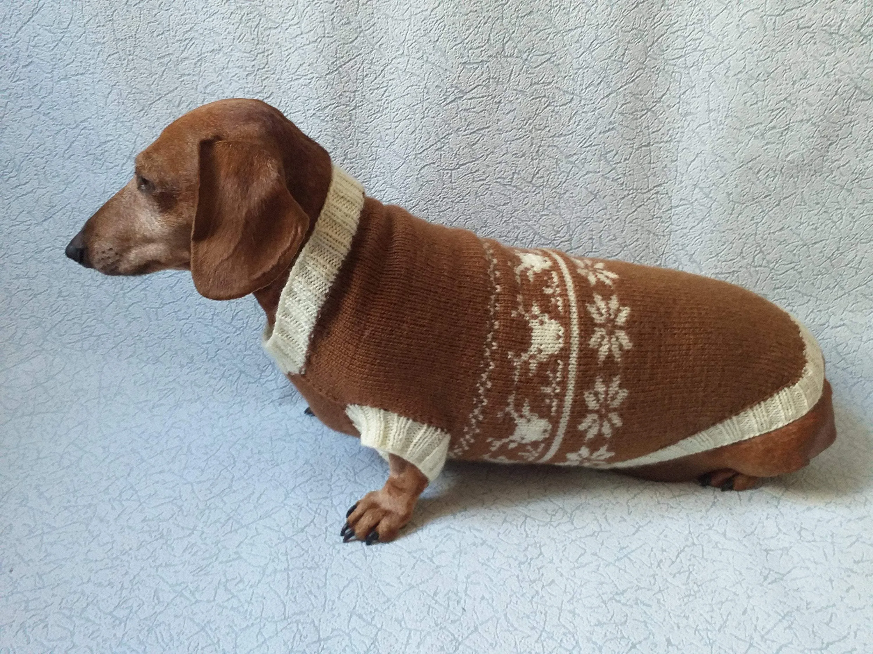 Christmas Dachshund Deer Sweater