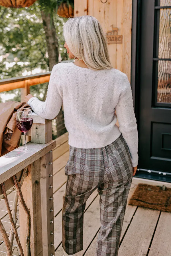 Commitment To Cozy Knit Sweater In Birch