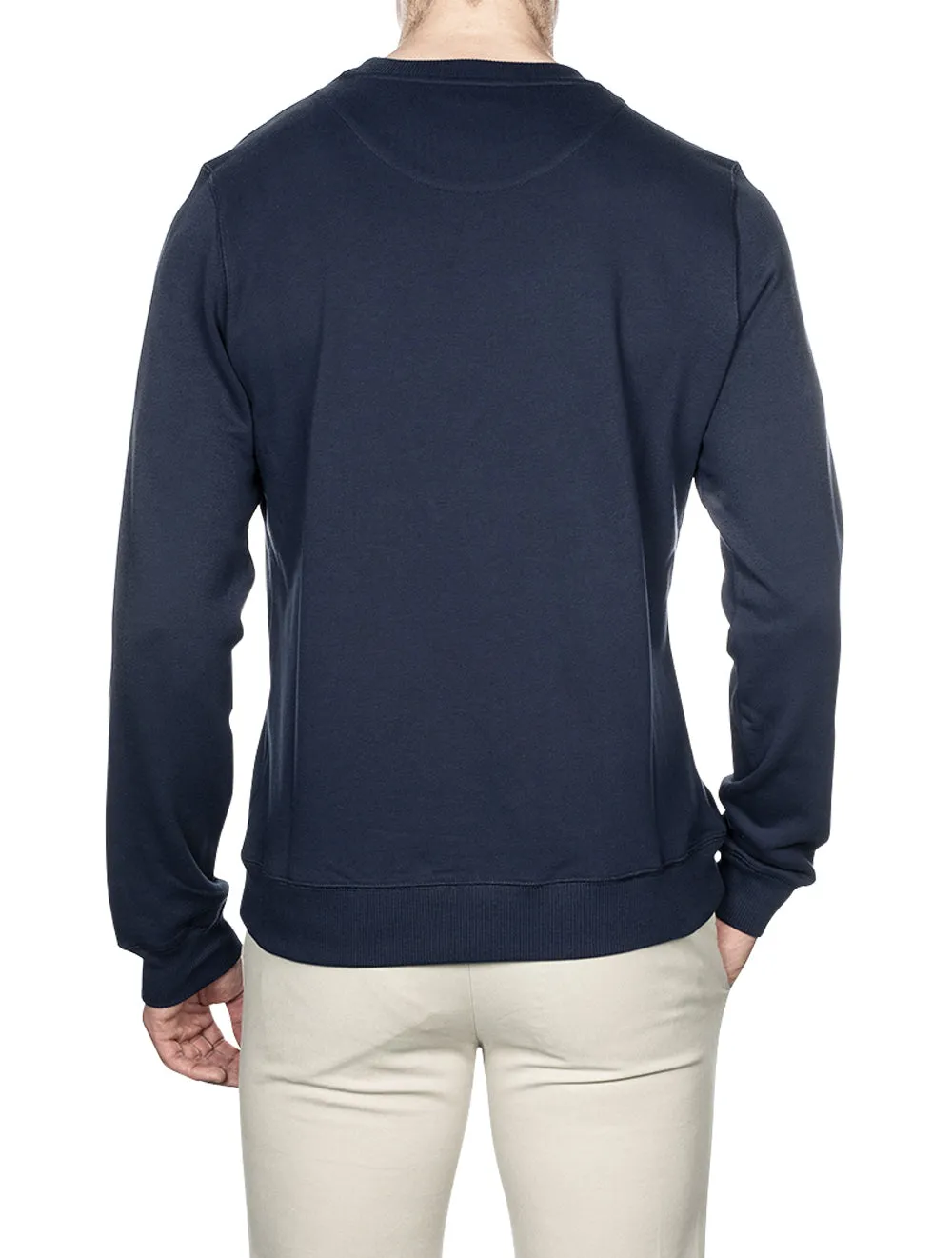 Cotton College Crewneck Jumper Navy