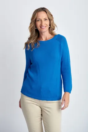 Cotton Raglan Jumper Blue