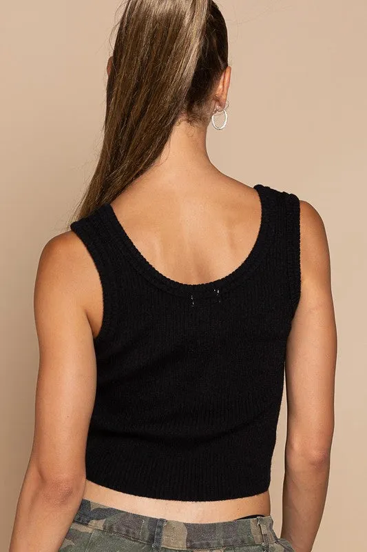 Crop Sweater Tank Top - POL Preorder