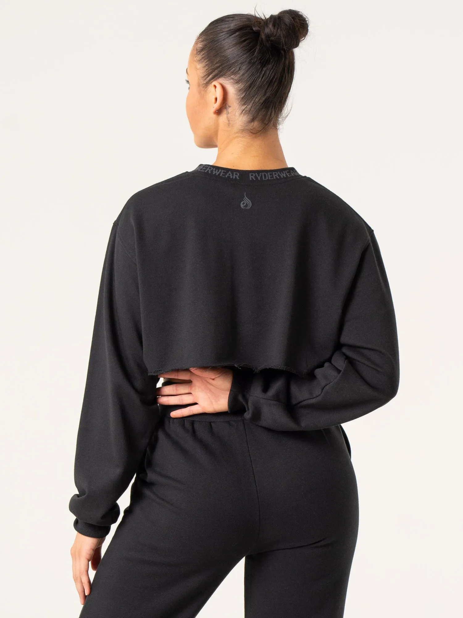 Cropped Sweater - Black