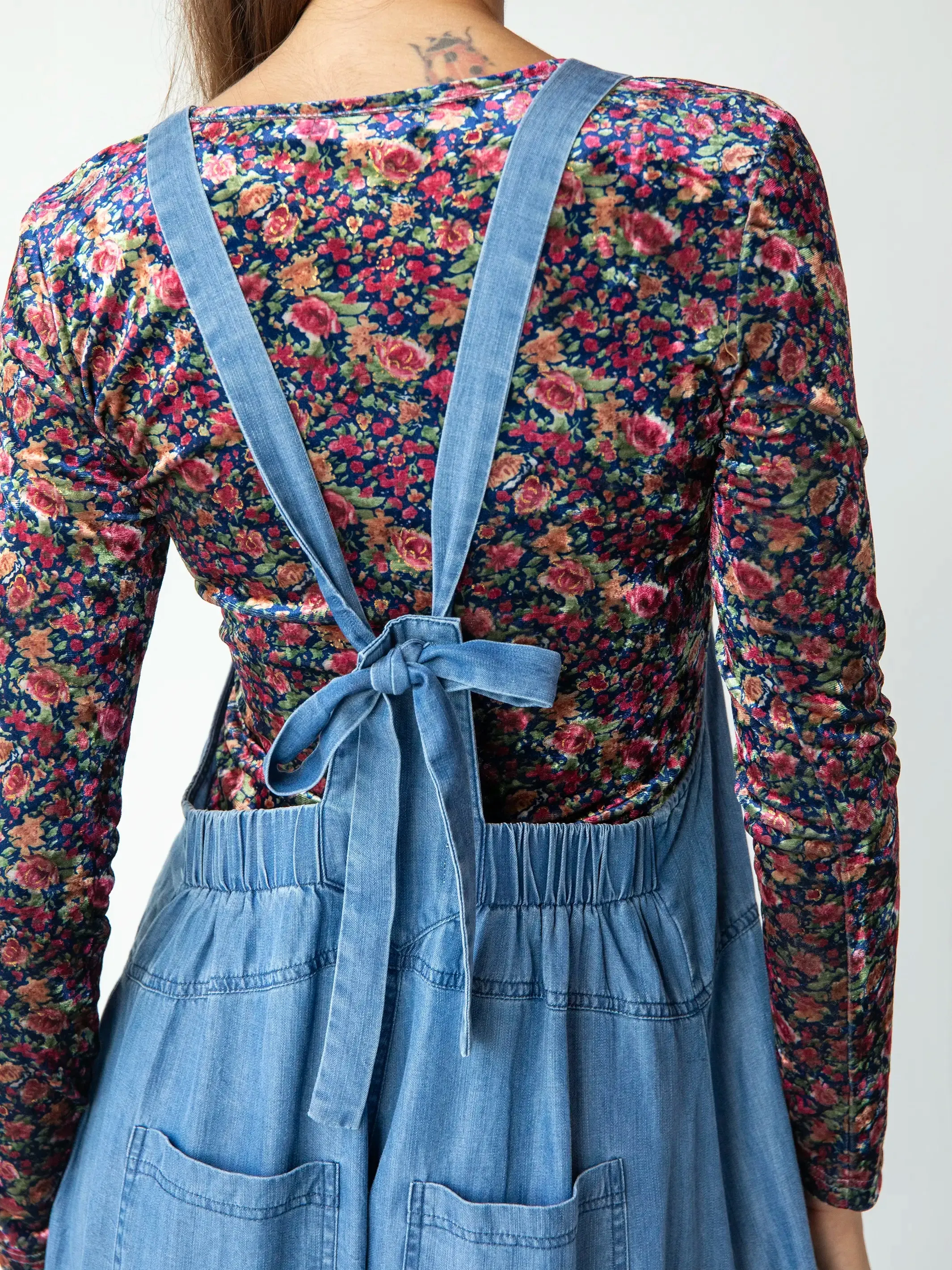 Dakota Tie Overall - Denim Blue