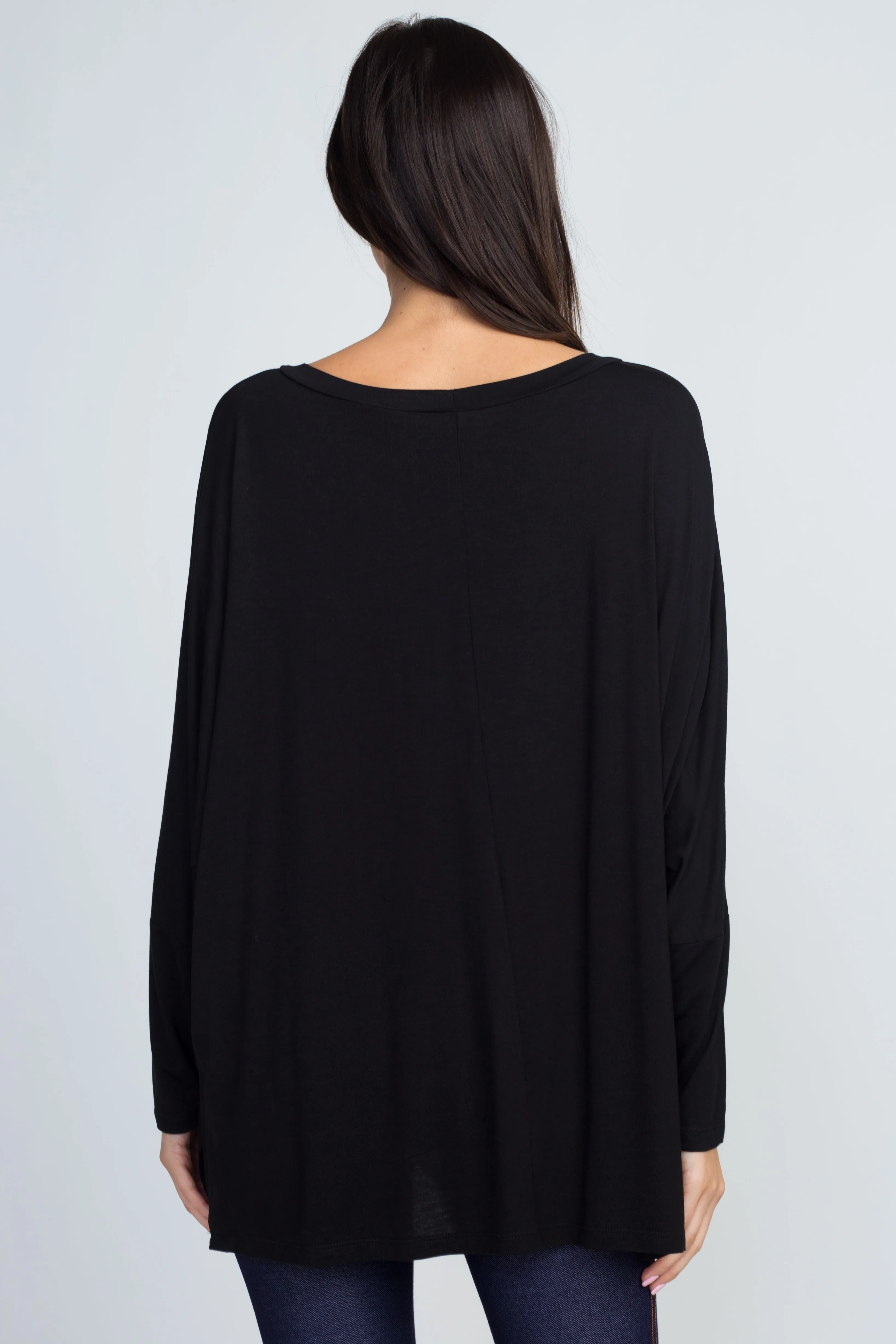 Effortless Style Dolman Oversized Tunic Top