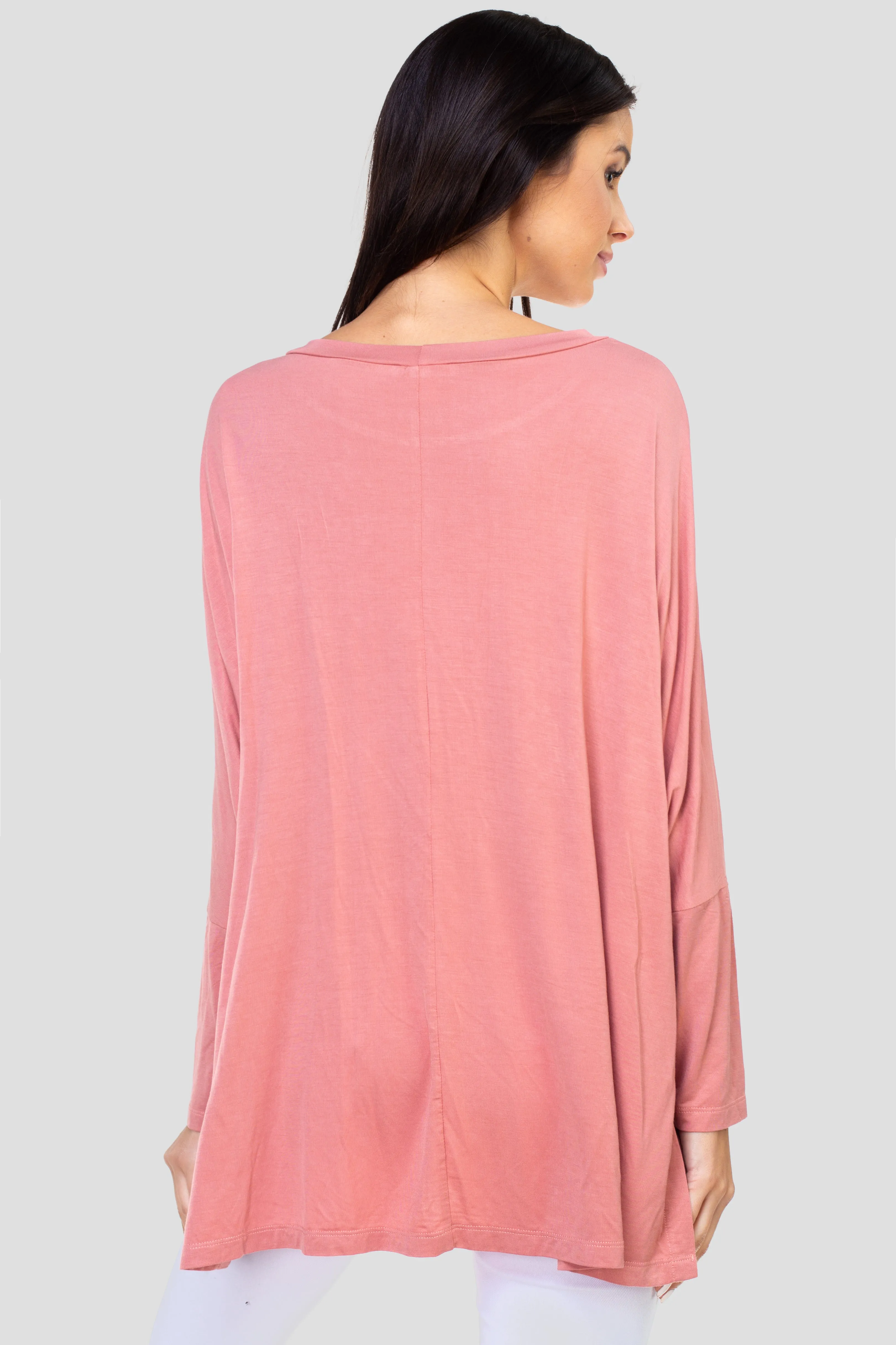 Effortless Style Dolman Oversized Tunic Top