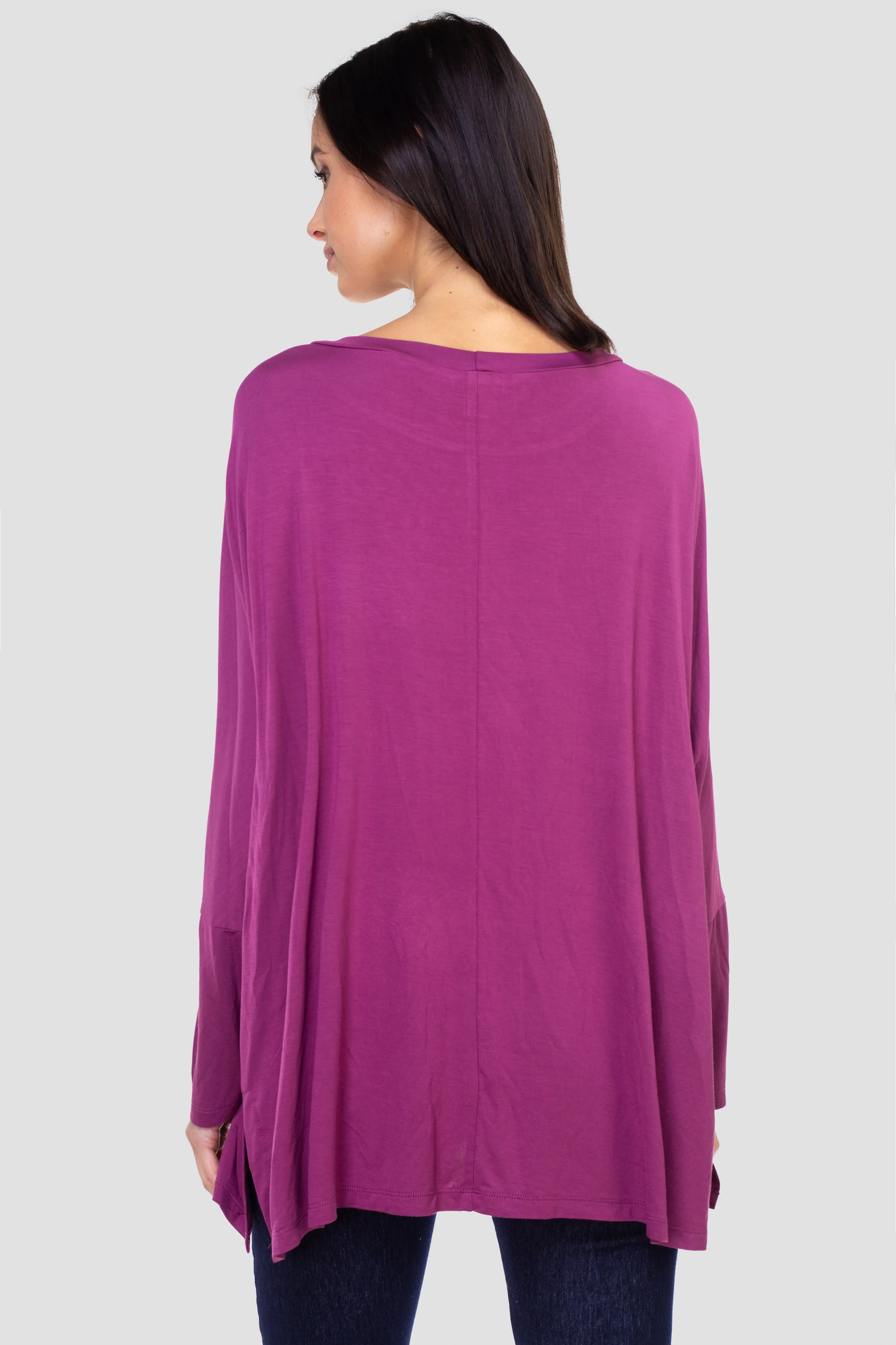 Effortless Style Dolman Oversized Tunic Top