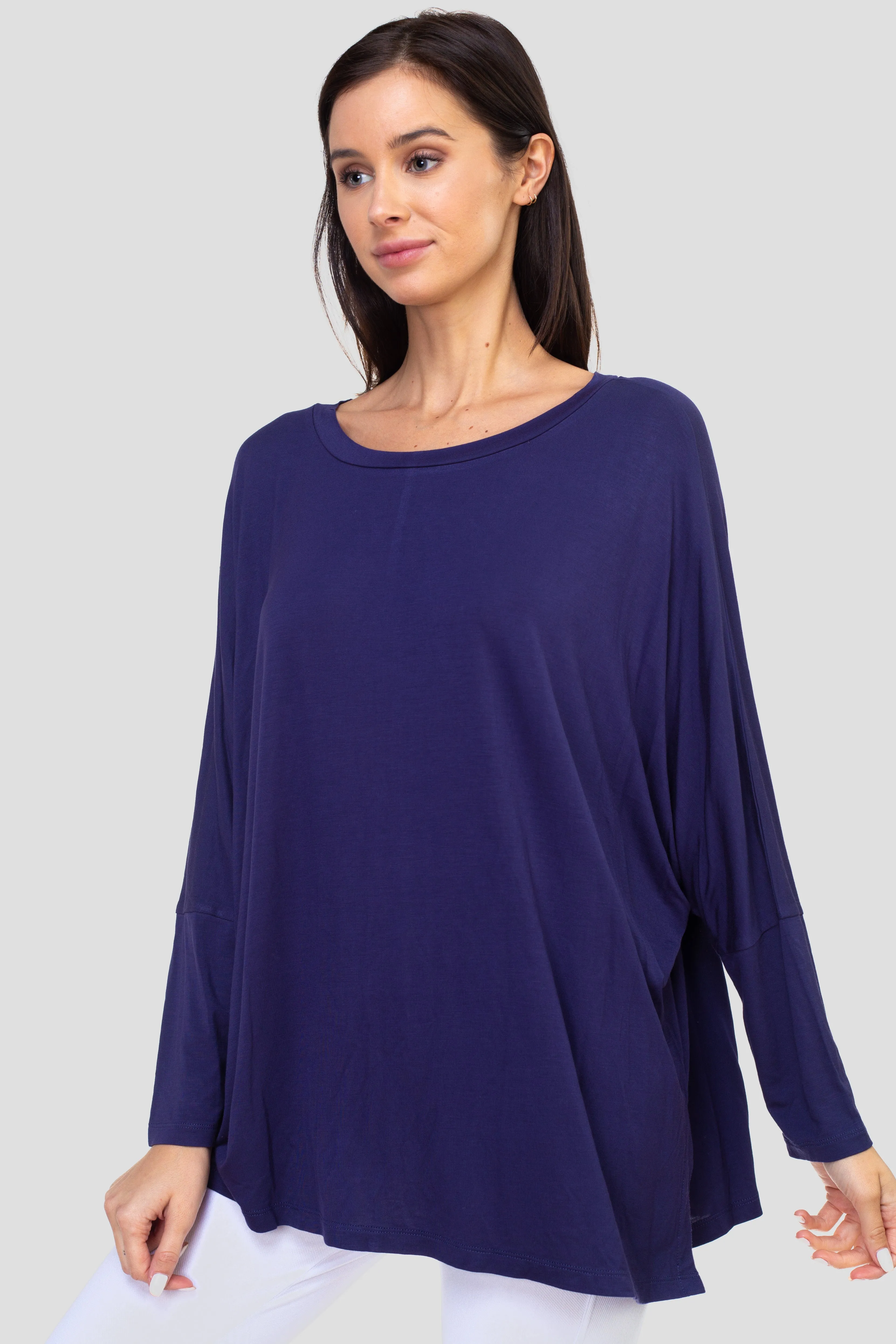 Effortless Style Dolman Oversized Tunic Top