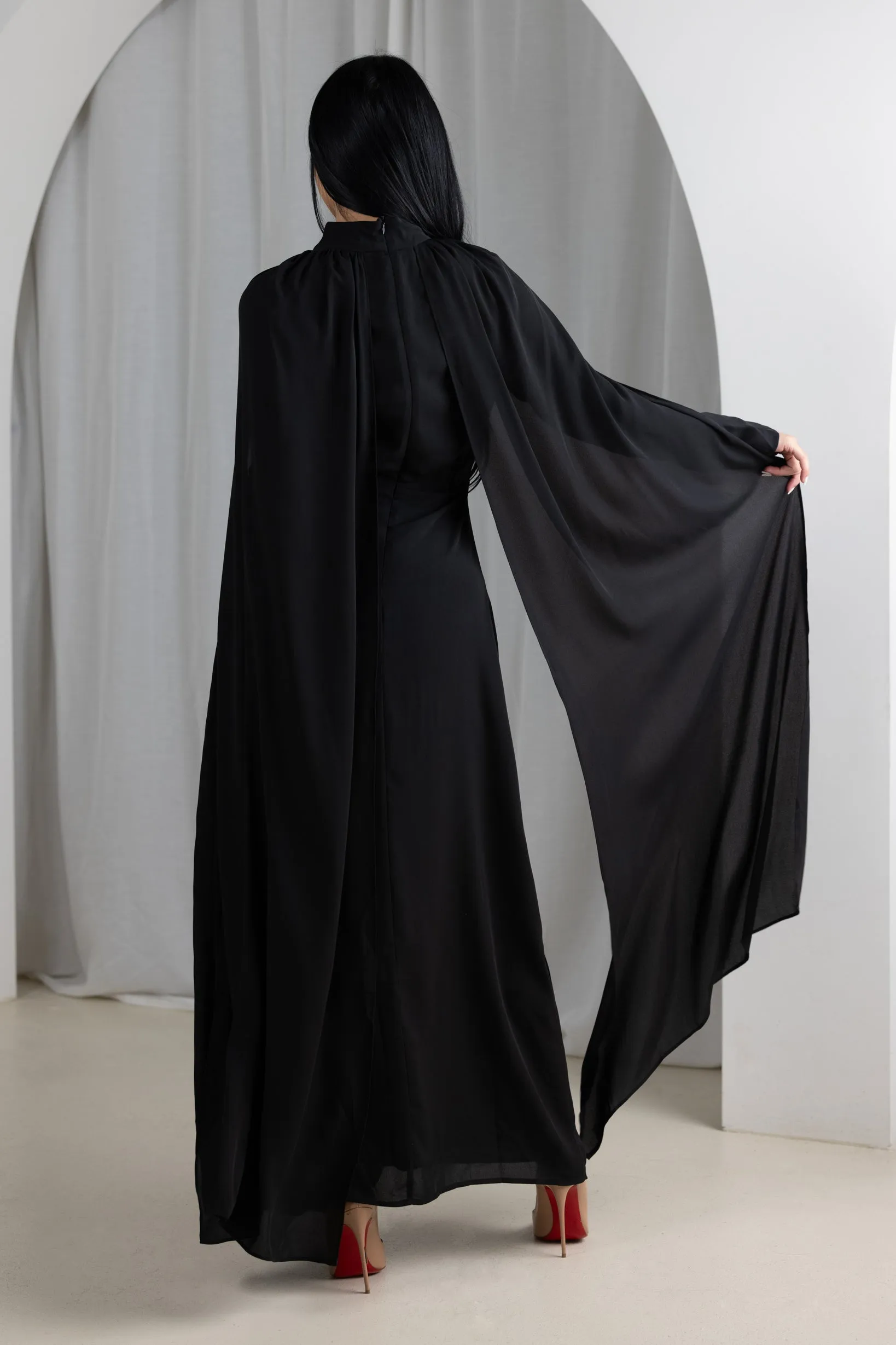 Eminent Cape Sleeve Dress