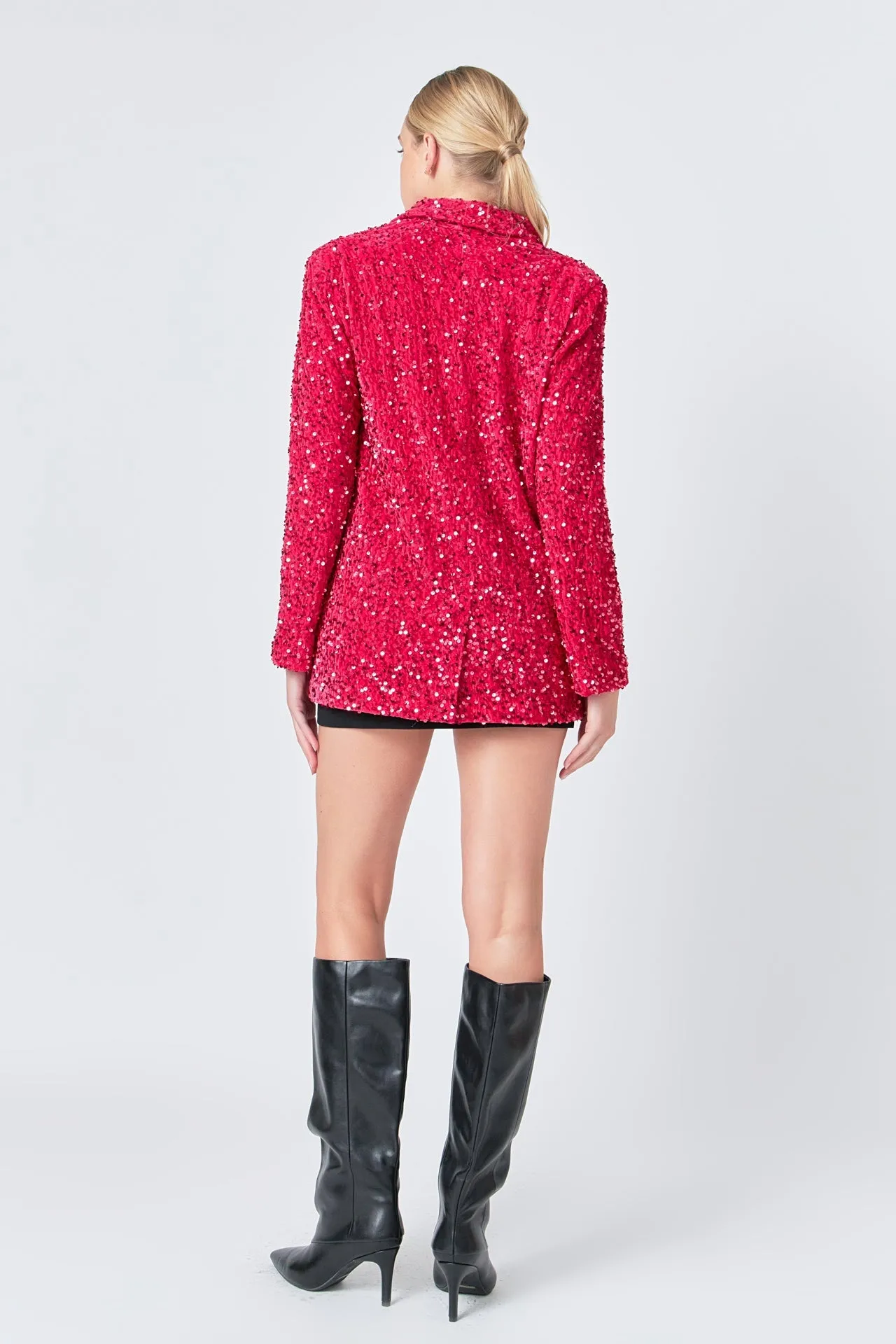 Endless Rose - Sequins Velvet Blazer