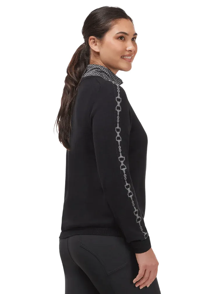 EQL Snaffle Bits Sweater - Black & Sterling