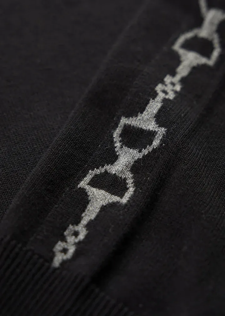 EQL Snaffle Bits Sweater - Black & Sterling