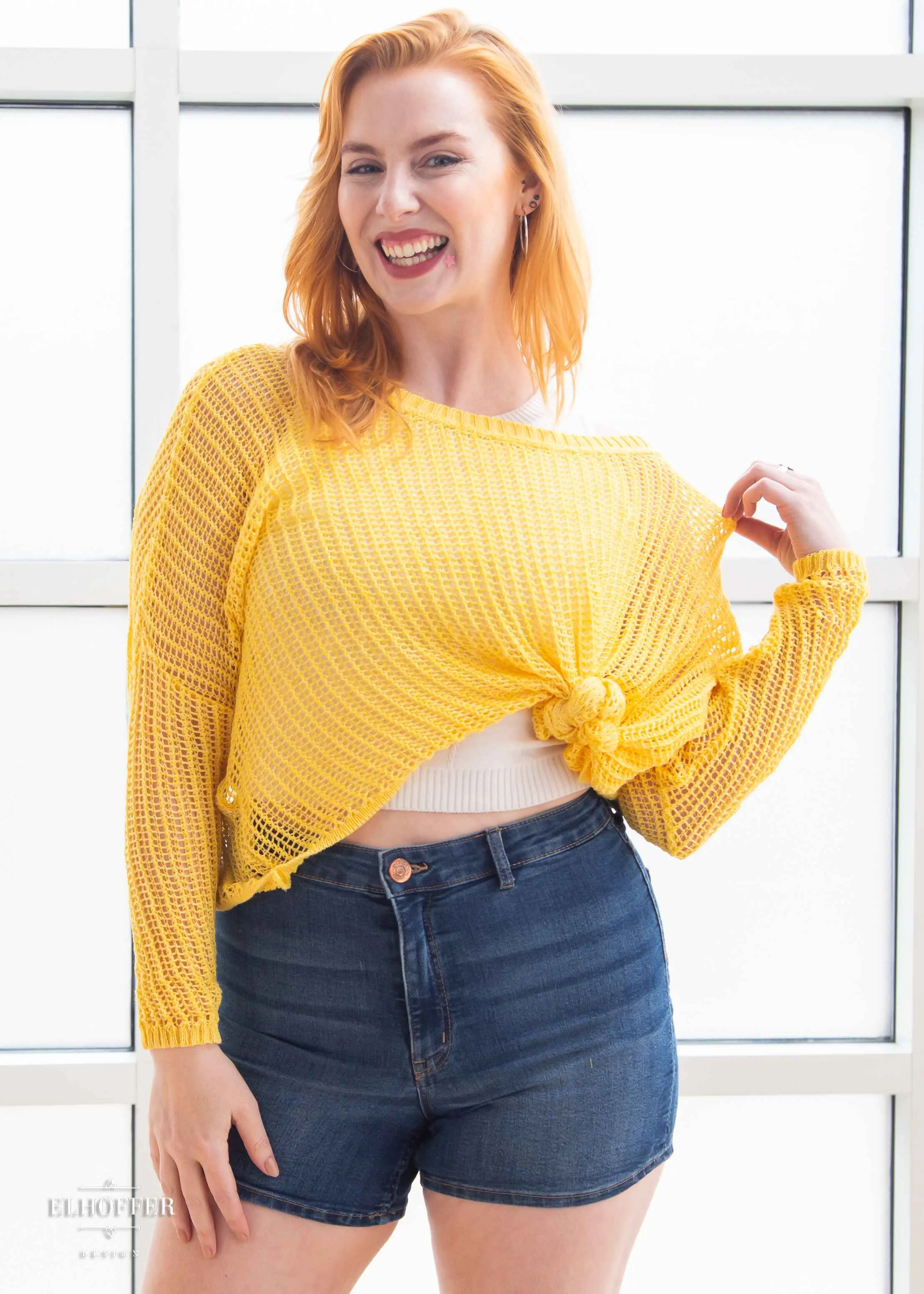 Essential Delirium Oversize Crop - Lemon