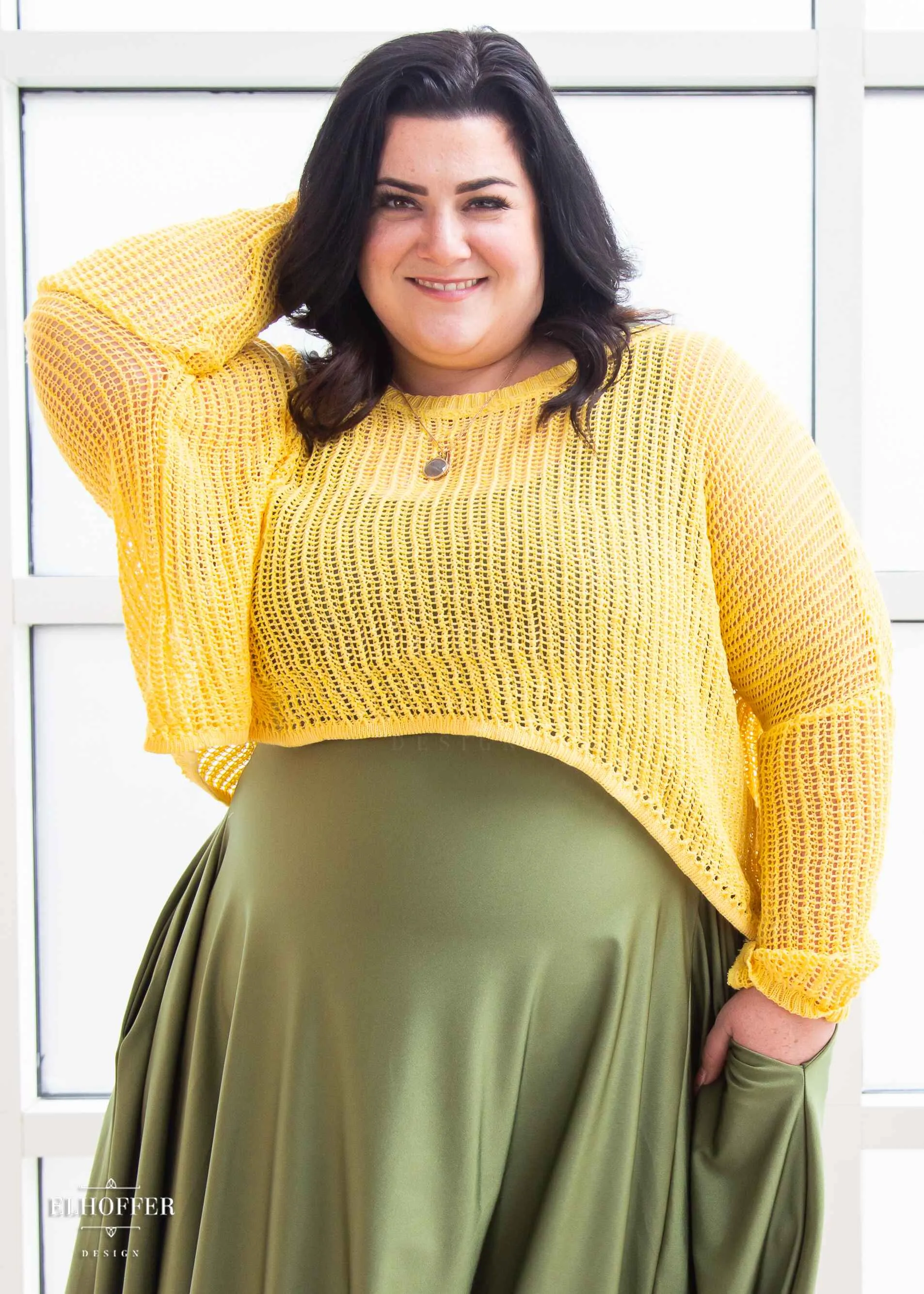 Essential Delirium Oversize Crop - Lemon