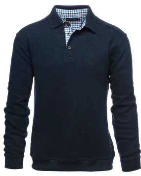 Ethnic Blue Polo Sweater Soft Touch | Black/Blue