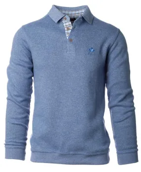 Ethnic Blue Polo Sweater Soft Touch | Blue