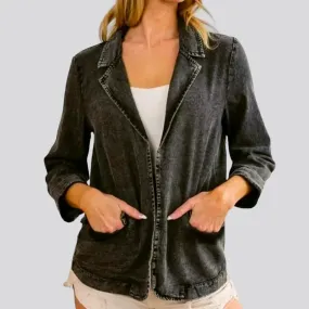 Fashion vintage women's denim blazer