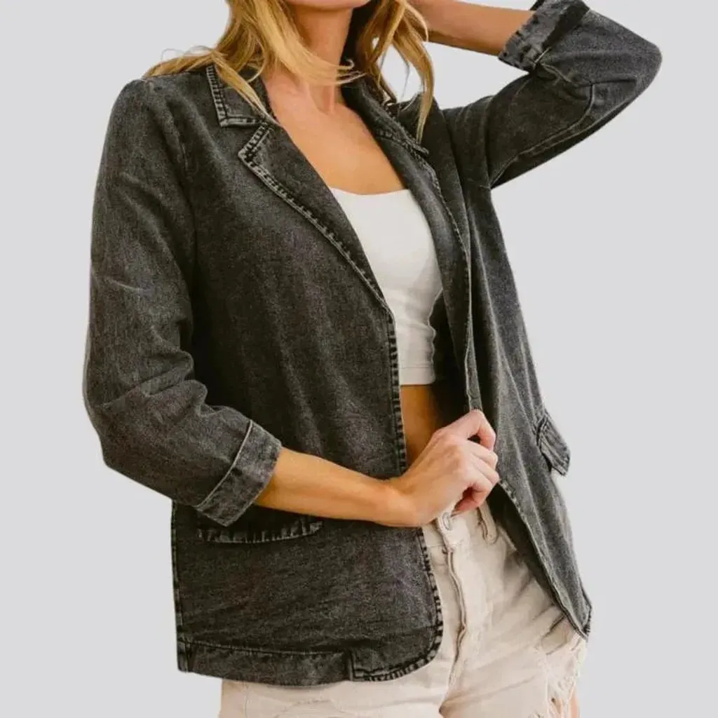 Fashion vintage women's denim blazer