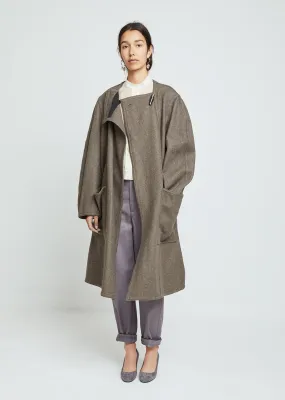 Felted Wool Wrapover Coat