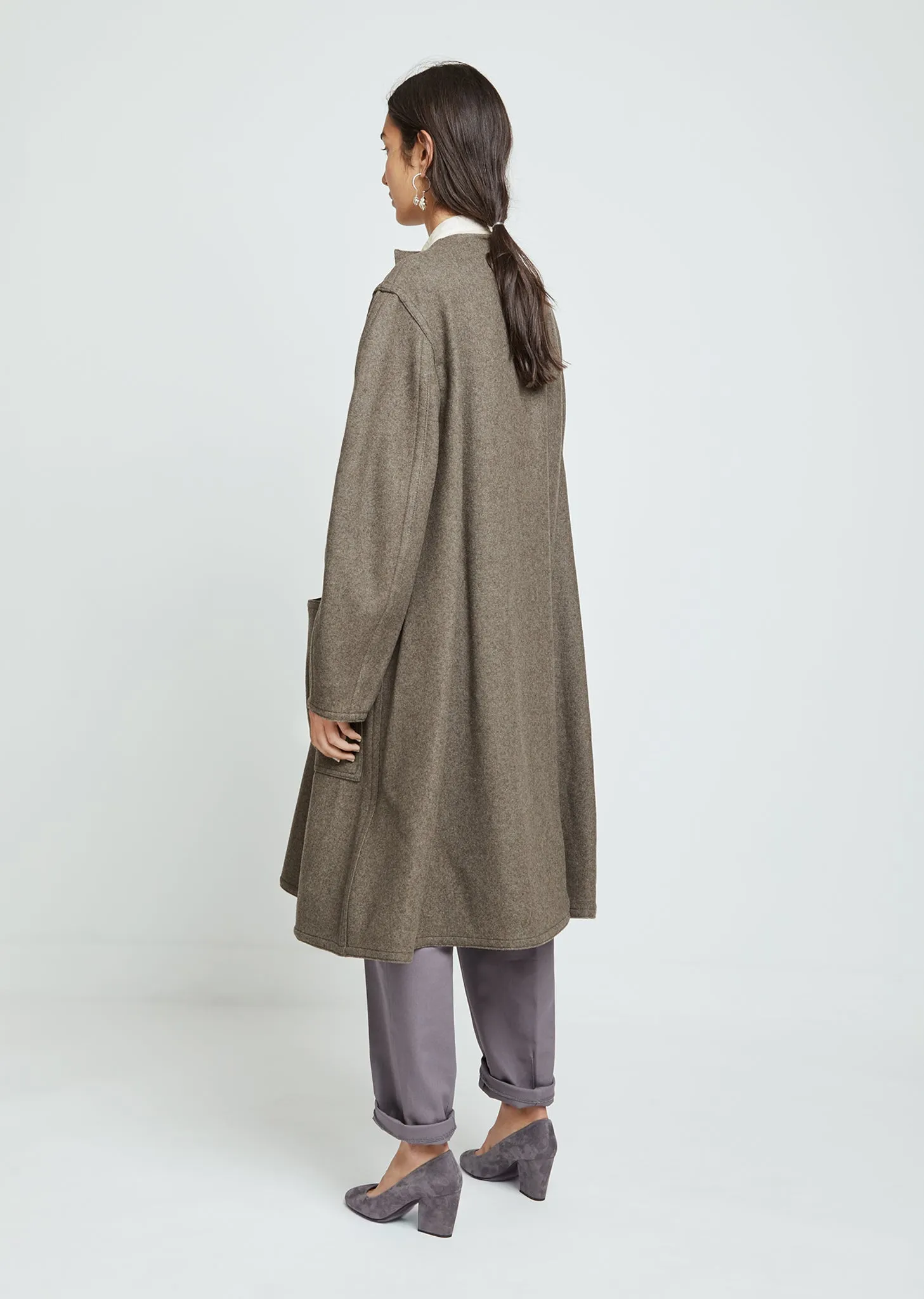 Felted Wool Wrapover Coat