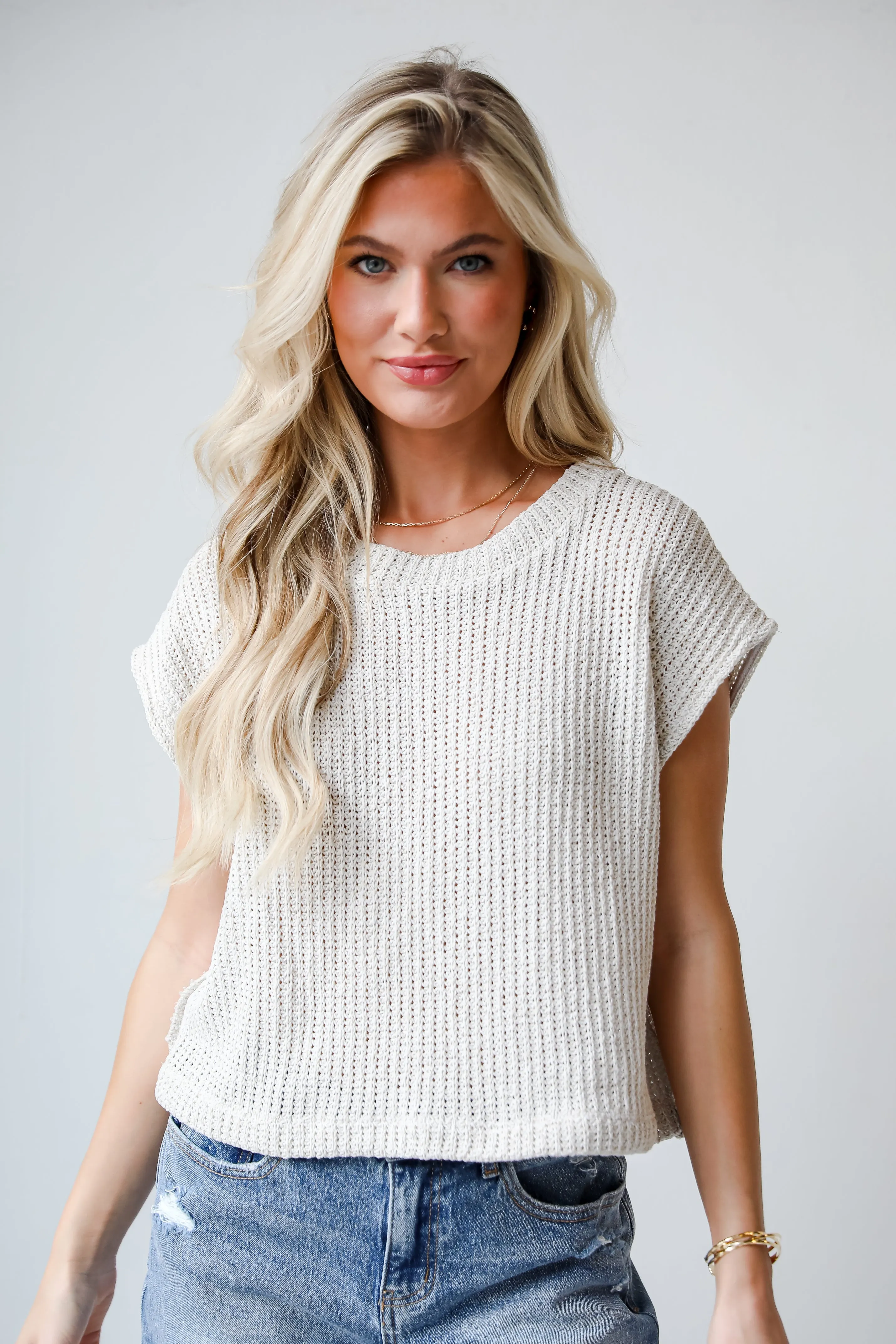 Flawless Confidence Taupe Knit Top