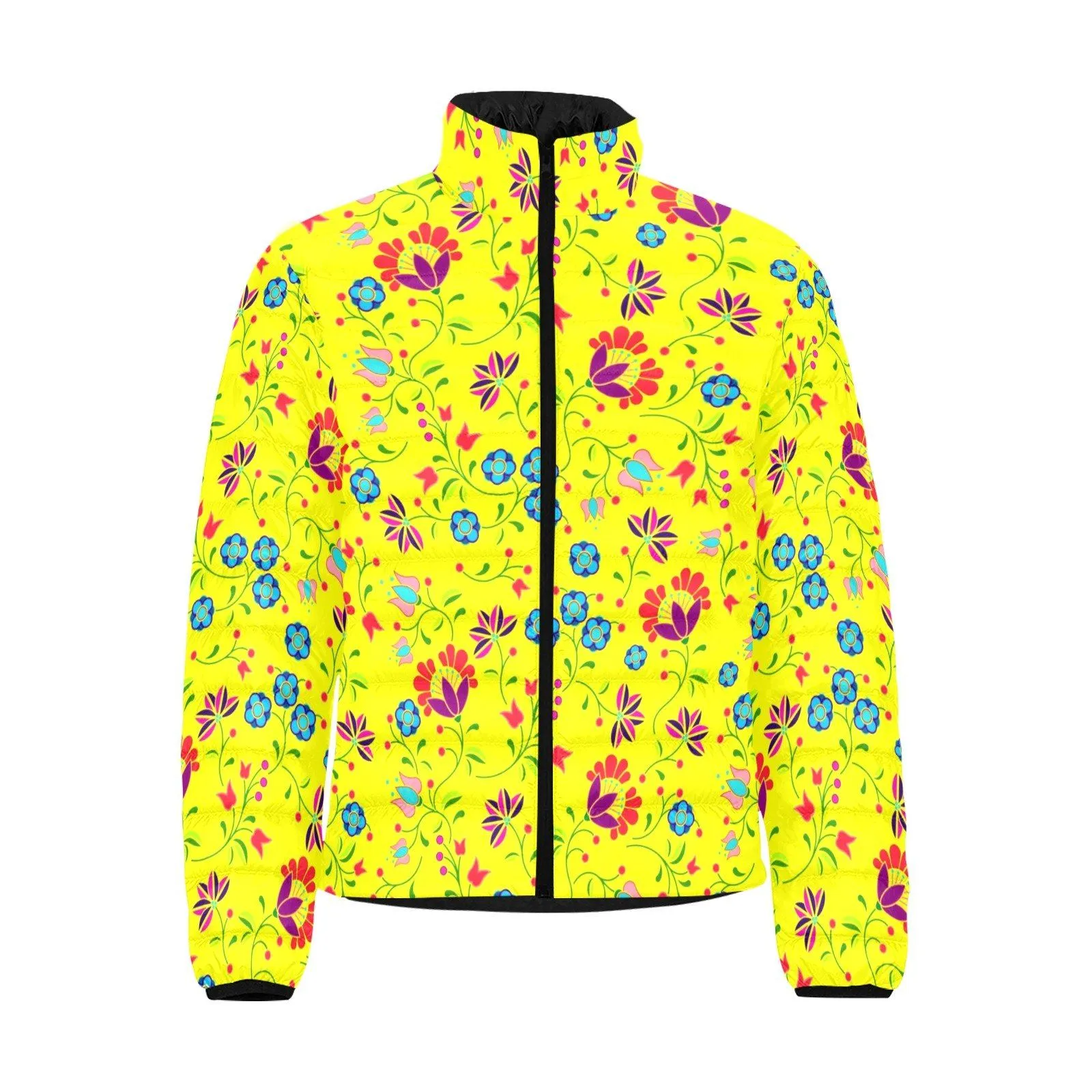 Fleur Indigine Mais Men's Stand Collar Padded Jacket