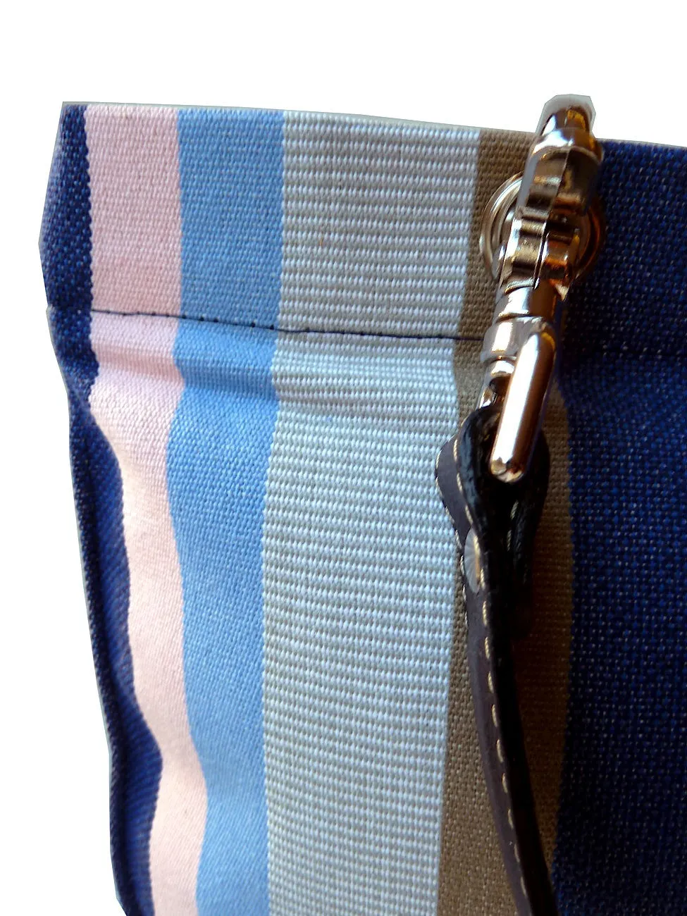 French Cotton Stripe Bags Blue Orange Color Block