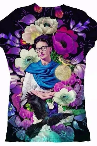 Frida Kahlo Paloma Negra Printed T-Shirt