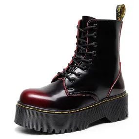 Funki Buys | Boots | Women's Men's Leather Platform Boots