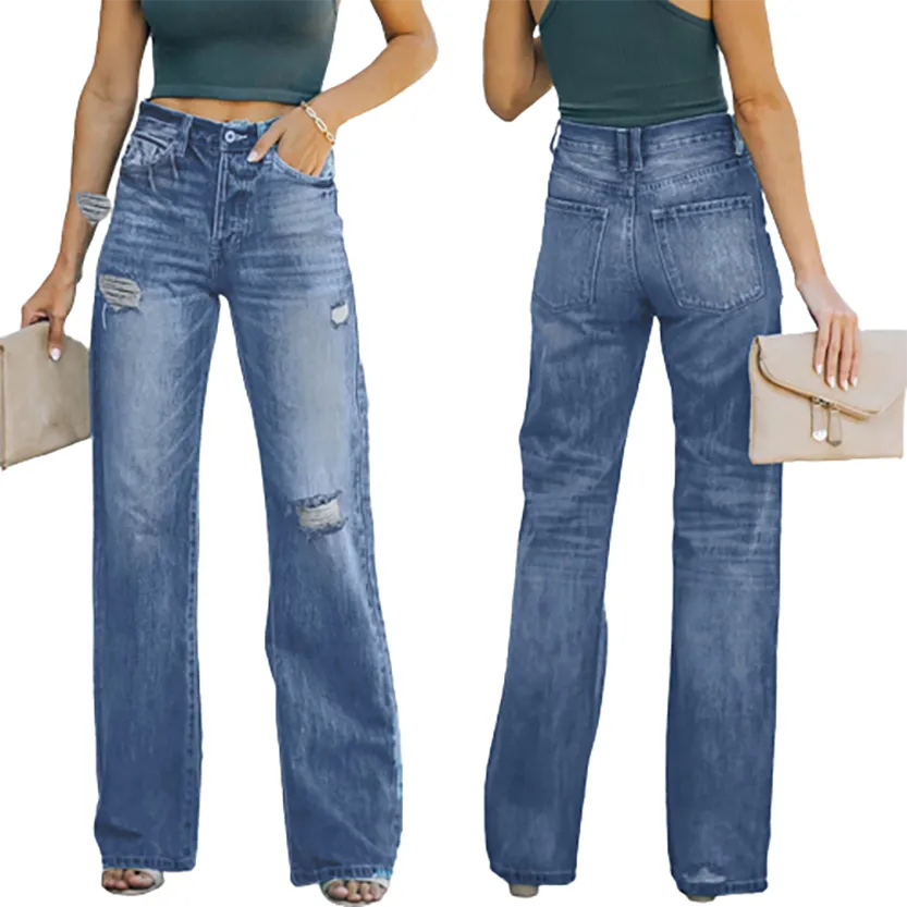 Funki Buys | Pants | Women's High Waist Denim Flared Jeans