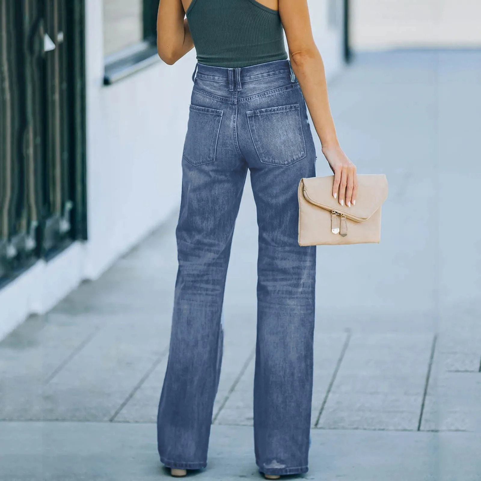 Funki Buys | Pants | Women's High Waist Denim Flared Jeans