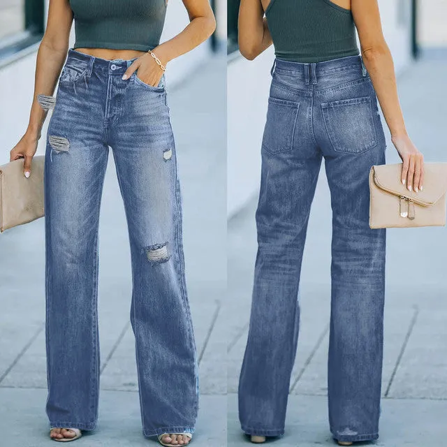 Funki Buys | Pants | Women's High Waist Denim Flared Jeans