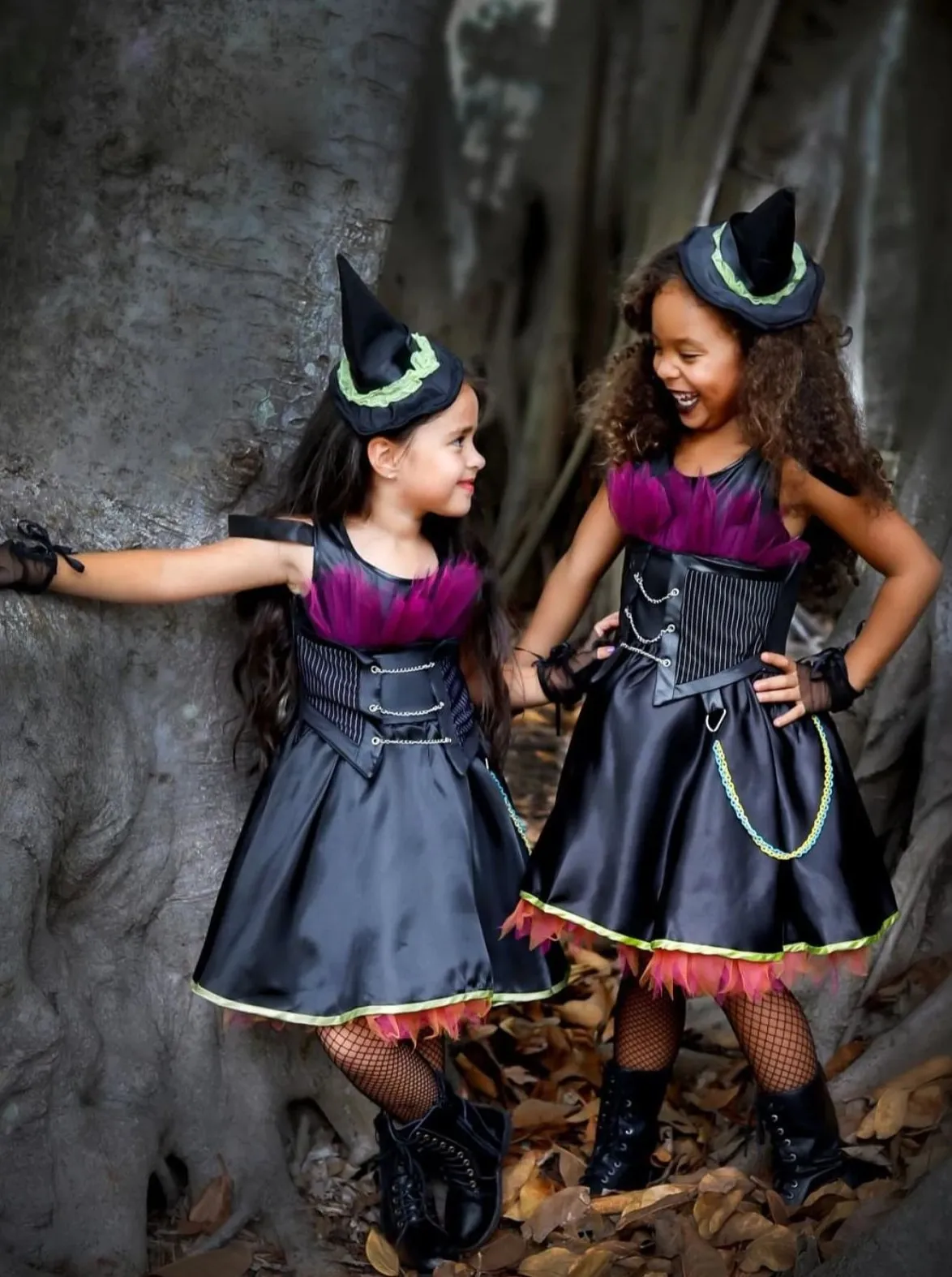 Girls Modern Punk Rock Witch Halloween Costume