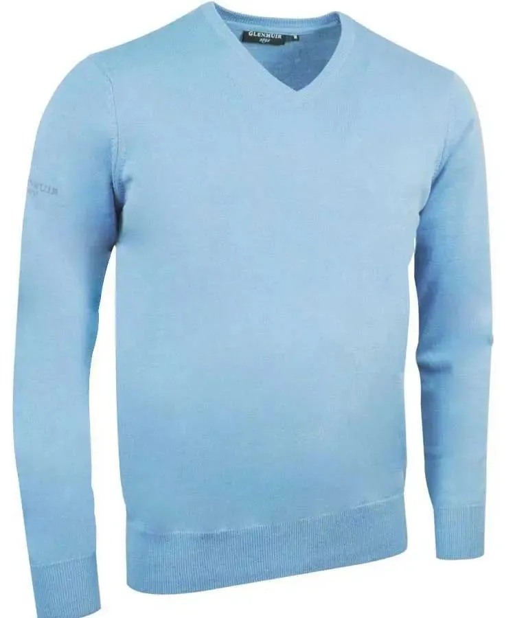 Glenmuir Mens Eden V Neck Sweater - Cotton - 19 Colour Options