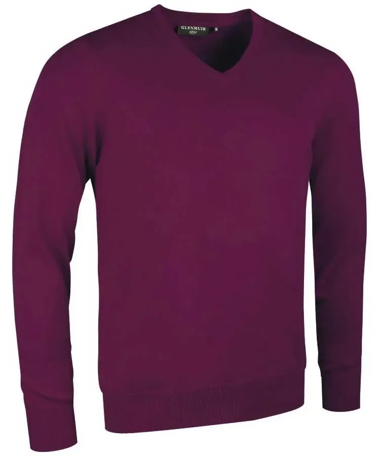 Glenmuir Mens Eden V Neck Sweater - Cotton - 19 Colour Options