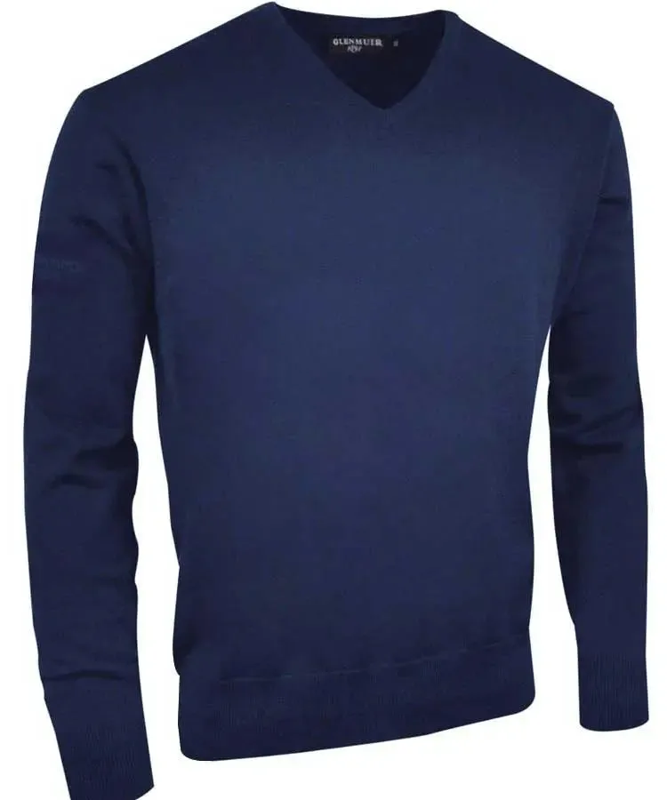 Glenmuir Mens Eden V Neck Sweater - Cotton - 19 Colour Options