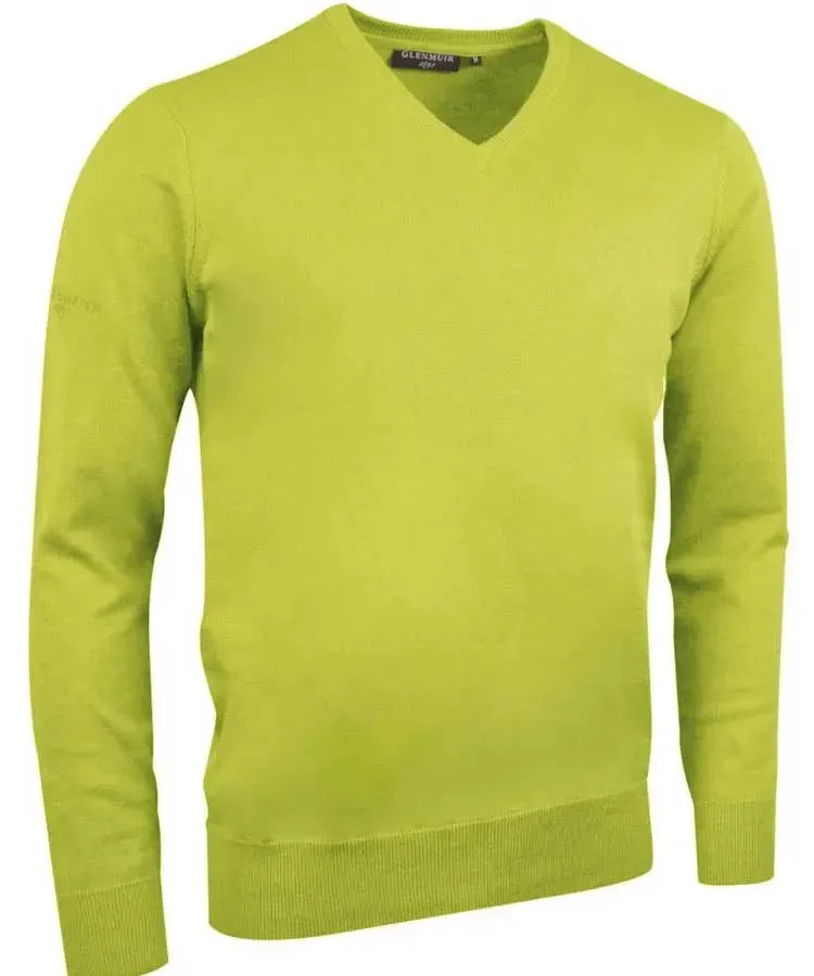 Glenmuir Mens Eden V Neck Sweater - Cotton - 19 Colour Options