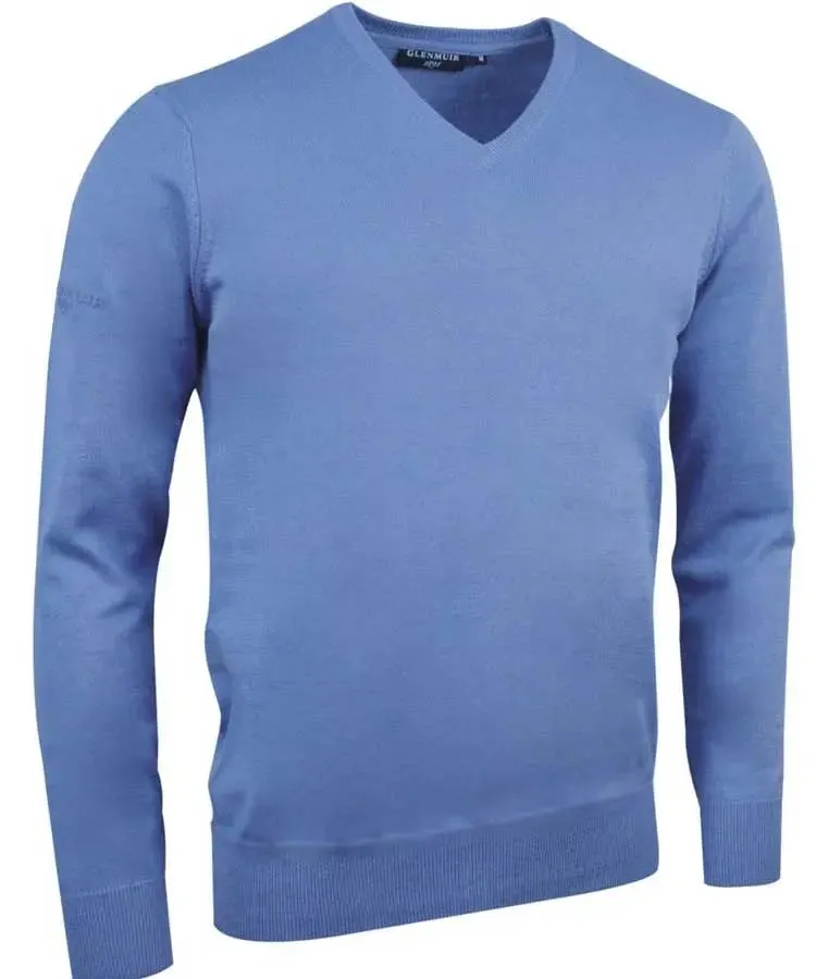 Glenmuir Mens Eden V Neck Sweater - Cotton - 19 Colour Options