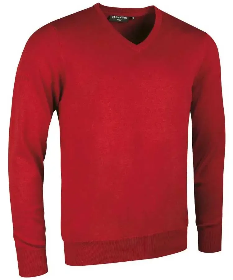 Glenmuir Mens Eden V Neck Sweater - Cotton - 19 Colour Options