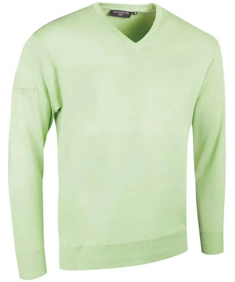 Glenmuir Mens Eden V Neck Sweater - Cotton - 19 Colour Options