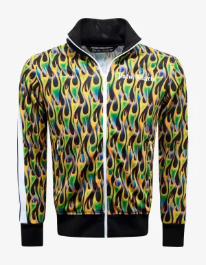 Green Burning Print Track Jacket