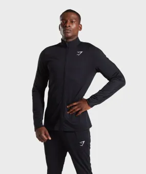 Gymshark React Training Track Top - Black