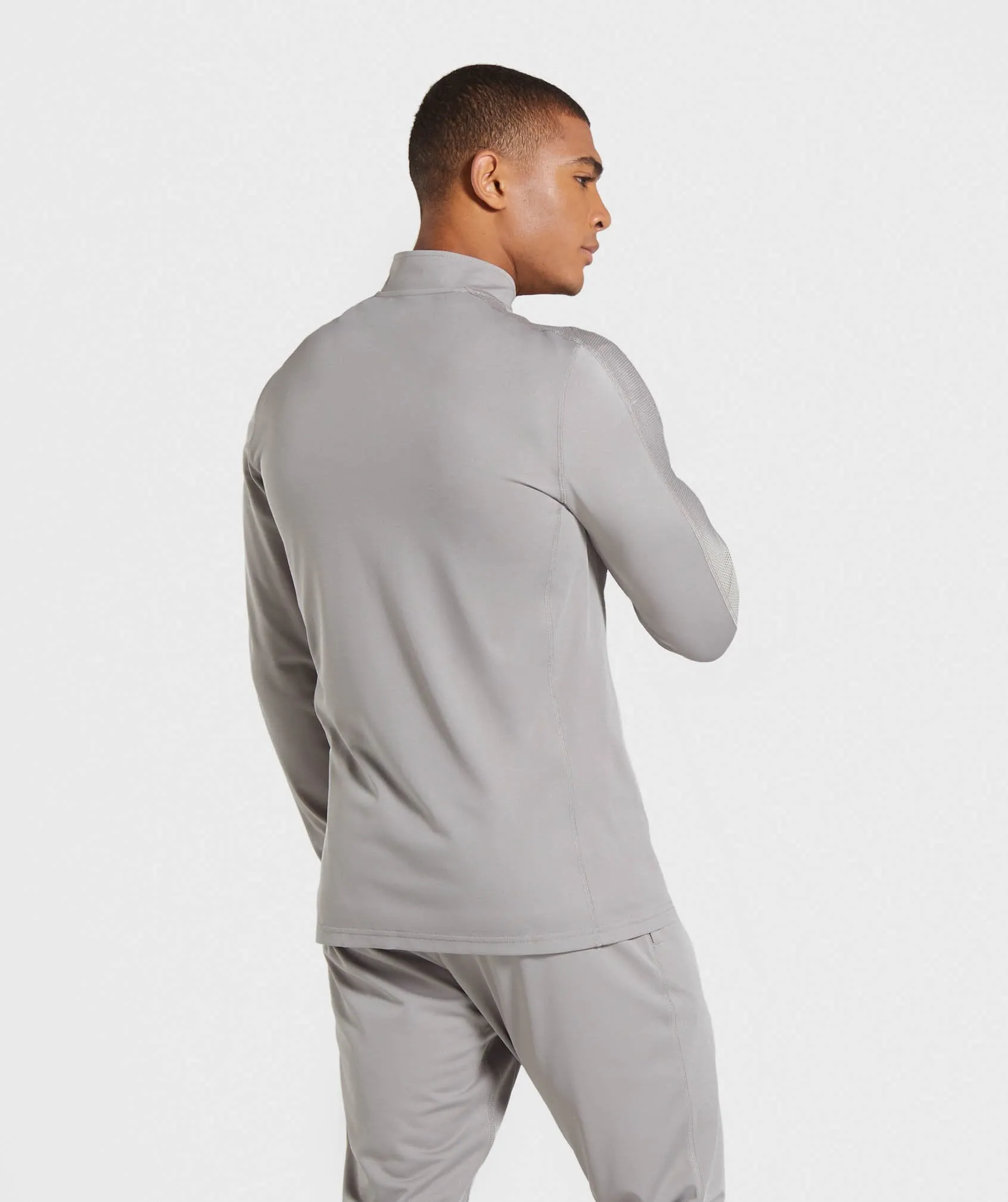 Gymshark React Training Track Top - Grey