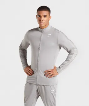 Gymshark React Training Track Top - Grey